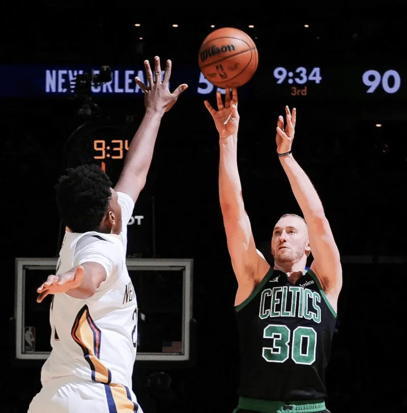 b体育-球队历史单场三分纪录：凯尔特人两次29记，灰熊、雄鹿29记